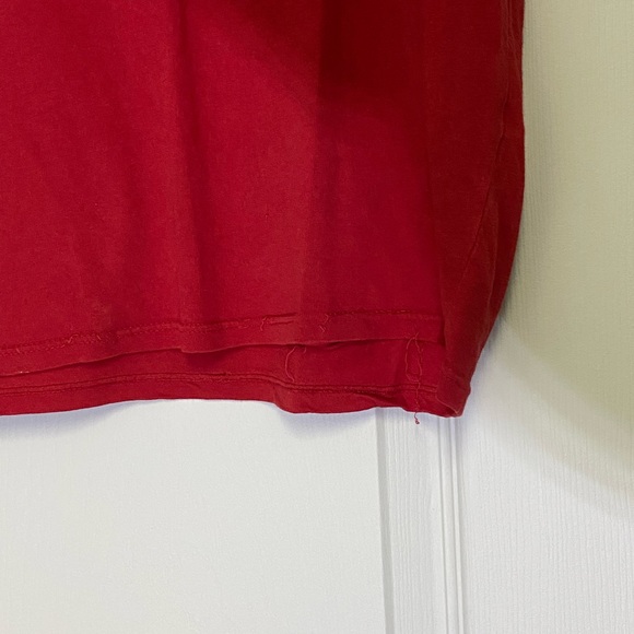 John Galt red cropped t shirt with “New York” stitched in white - Picture 2 of 2